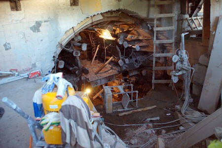 В Витебске завершили проходку второго тоннеля подземного перехода. Фото Сергея Серебро