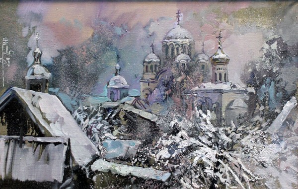 В Витебске в городской ратуше открылась снежная выставка. Фото Юрия Шепелева