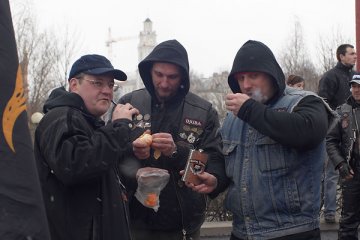 Віцебскія байкеры адчыняюць сезон. Фота Сержука Серабро