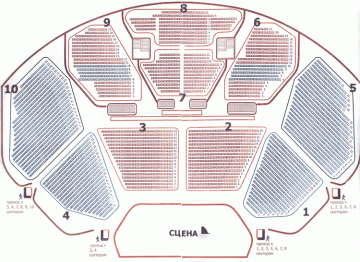 Схема летнего амфитеатра