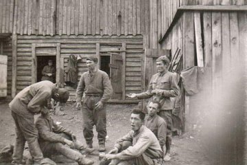 Канцлагер у Віцебску. 1941 г. / Концлагерь в Витебске. 1941 г. / A concentration POW camp in Vitebsk. 1941