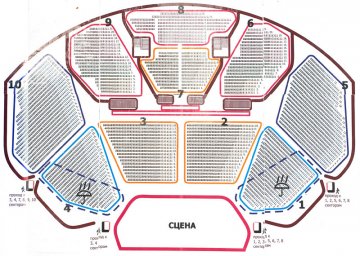 Схема Летнего амфитеатра в Витебске