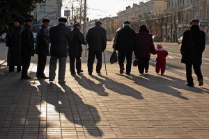 В Витебске празднуют 91-ю годовщину октябрьского переворота. Фото Сергея Серебро