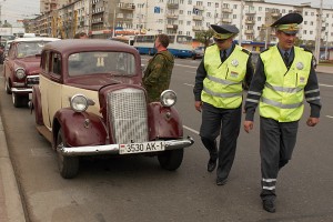 В Витебск прибыл автопробег «Дорогами памяти». Фото Сергея Серебро