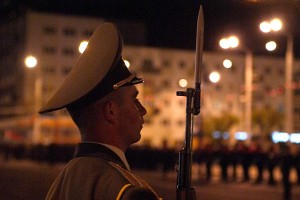 Рэпетыцыя святочнага параду ў Віцебску. Фот Сержука Серабро