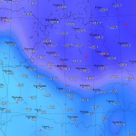 Карта мінімальнай тэмпературы паветра на 15.12.2009 / meteoinfo.by