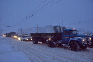 Витебск: метель над городом, пробки на улицах. Фото Сергея Серебро