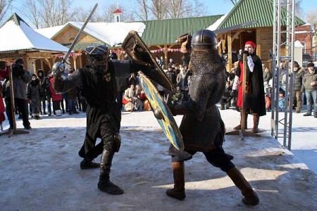 Первый зимний рыцарский турнир в Витебске. Фото Сергея Серебро