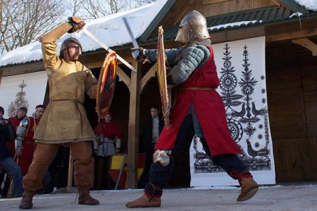 Первый зимний рыцарский турнир в Витебске. Фото Сергея Серебро