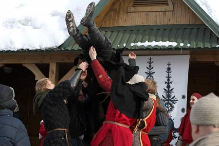 Первый зимний рыцарский турнир в Витебске. Фото Сергея Серебро