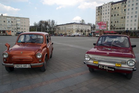 Автопробег «Рожденные в СССР» посвященный 20-летию распада Советского Союза в Витебске. Фото Сергея Серебро