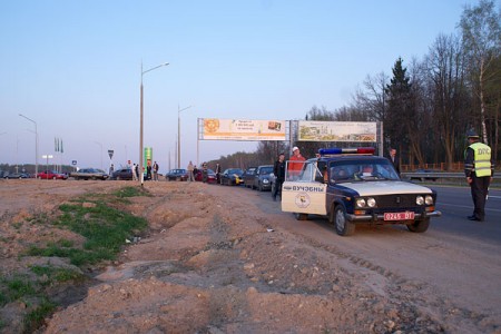 Акция «Стоп-бензин» в Витебске. Фото Сергея Серебро