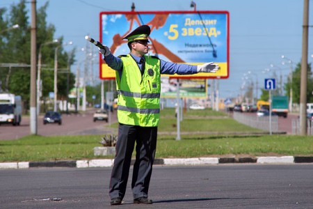 Сегодня в Витебске  прошел  областной ежегодный смотр-конкурс на лучшего инспектора дорожно-постовой службы. Фото Сергея Серебро