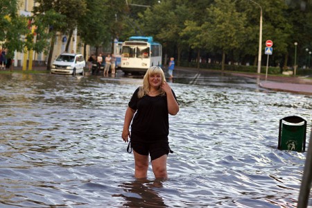 Витебск в очередной раз затопило. Фото Сергея Серебро