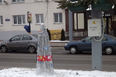 Витебские туи «утеплили» на зиму. Фото Яны Ильиной