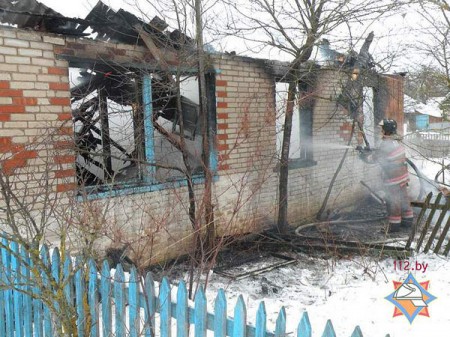 В Шарковщинском районе на пожаре сгорели двое маленьких детей. Фото МЧС