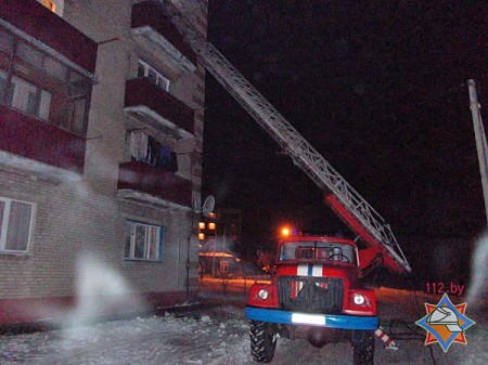 Пожар в Орше. Фото МЧС