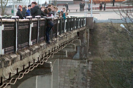 Роўп-джампінг у цэнтры Віцебска. Фота Сержука Серабро