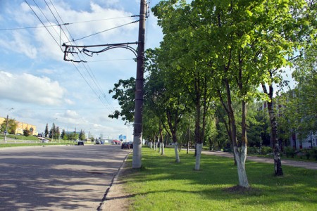 На улице Терешковой убрали одну из платных парковок. Фото Сергея Серебро