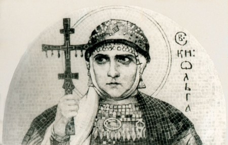 Эскиз портрета княгини Ольги для мозаики Рериха