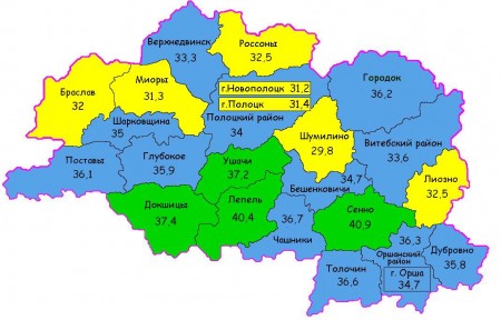 Степень полного доверия милиции в Витебской области в первом полугодии 2012 года. Инфографика uvd.vitebsk.by