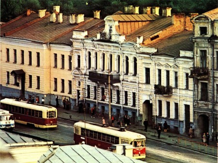 Пачатак праспекта Фрунзэ, 1974 год. Забудова XVIII ці XIX стагоддзя. Не захавалася. Фота Валерыя Гендэ-Ротэ