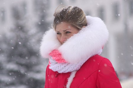 В День снега на Витебск обрушился сильный снегопад. Фото Сергея Серебро