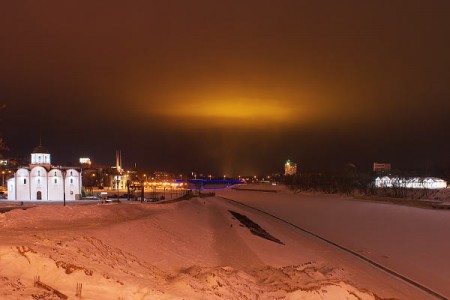 Апакаліптычная атмасферная з’ява над Віцебскам. Фота Сержука Серабро