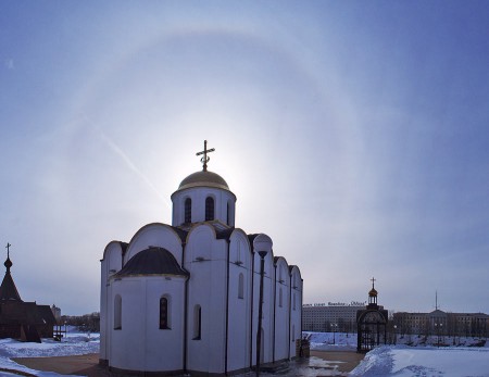 Гало над Віцебскам. Фота Сержука Серабро