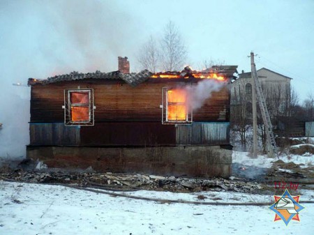 В Витебске на пожаре погиб человек. Фото МЧС