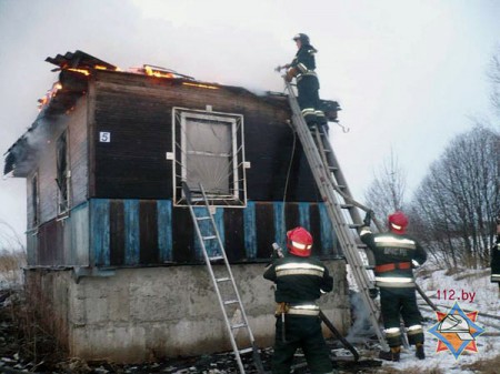 В Витебске на пожаре погиб человек. Фото МЧС