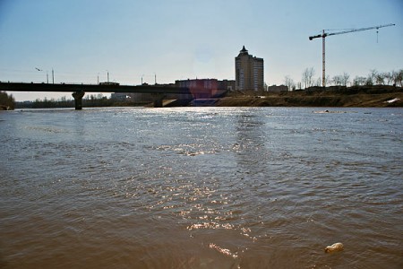 Паводок в Витебске набирает силу. Фото Сергея Серебро