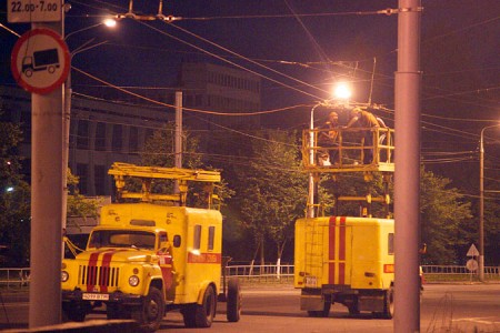 У Віцебску рыхтуюцца да пуска новых тралейбусных маршрутаў. Фота Сержука Серабро