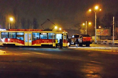 В Витебске трамвай снова попал в ДТП. Фото @vitebsk_city