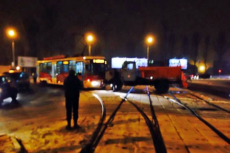 В Витебске трамвай снова попал в ДТП. Фото @vitebsk_city