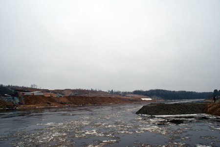 Двина в месте строительства Витебской ГЭС. Фото Сергея Серебро