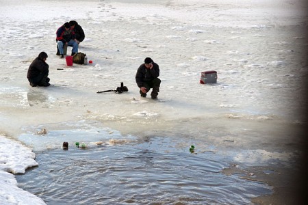 В Городке два человека провалились под лед, но были спасены. Фото Сергея Серебро