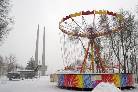 Метель в Витебске. Фото Сергея Серебро