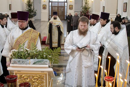 У Віцебску праваслаўная царква ўзнагародзіла мецэнатаў. Фото Ігара Мацьвеева