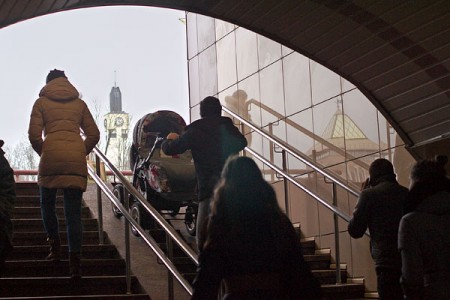 В центре Витебска открыли движение по новому подземному переходу. Фото Сергея Серебро