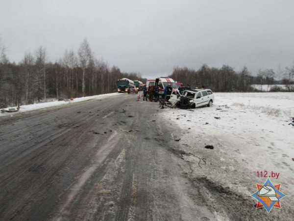 В ДТП на трассе Орша Витебск погибли два человека, еще трое травмированы. Фото МЧС