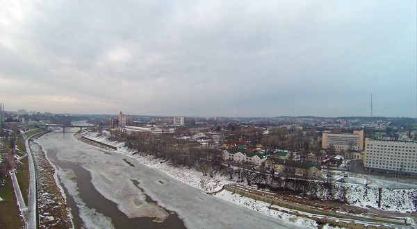 Виды Витебска с предполагаемого места установки городского колеса обозрения. Фото Павла Клименка