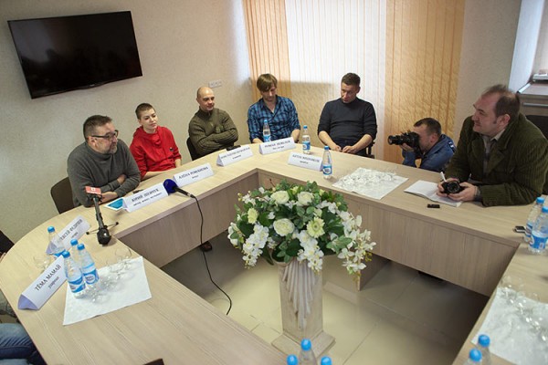 Пресс-конференция Юрия Шевчука и группы «ДДТ» в Витебске. Фото Сергея Серебро