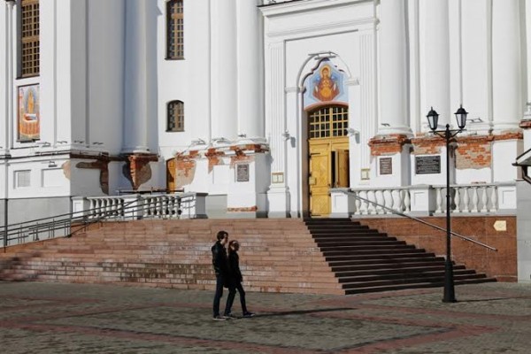 В Витебске началась подготовка к очередному ремонту Свято-Успенского собора. Фото Юрия Шепелева