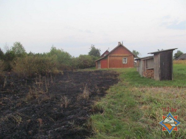 В Полоцком районе погиб пенсионер, тушивший горящую траву. Фото МЧС