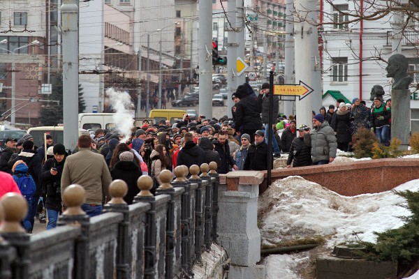 Акция протеста против декрета №3 о сборе на финансирование расходов государства в Витебске. Фото Сергея Серебро