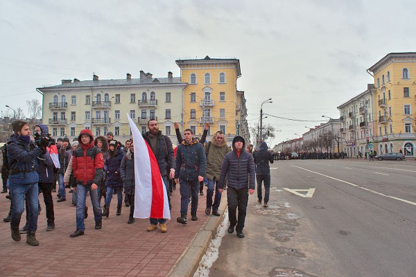 Акция протеста против декрета №3 о сборе на финансирование расходов государства в Витебске. Фото Сергея Серебро