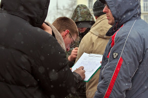 Акция протеста против декрета №3 о сборе на финансирование расходов государства в Витебске. Фото Сергея Серебро