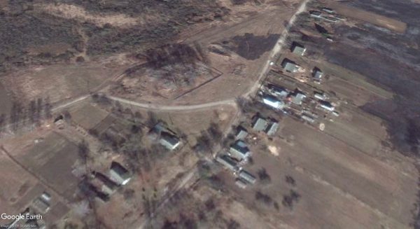 Вид на Борщевку из космоса в марте 2015 года. Google Earth