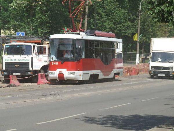 В Витебске водители жалуются на ремонтные работы на улице Горького. Фото Барбары Терешковой